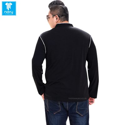 Áo thun tay dài cổ đứng big size nam BS1520