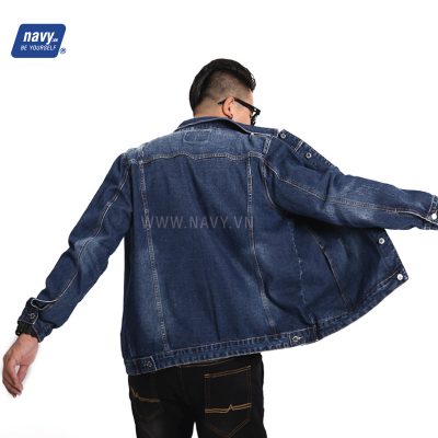 Áo Khoác Jean Big Size Cho Nam Ngoại Cở Navy Mã BS1682