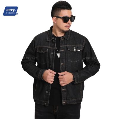 Áo Khoác Jean Big Size Cho Nam Ngoại Cở Navy Mã BS1682