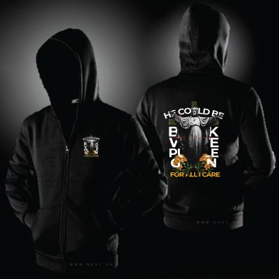 Hoodie Zip Local Brand Big Size Navy HZ0012T