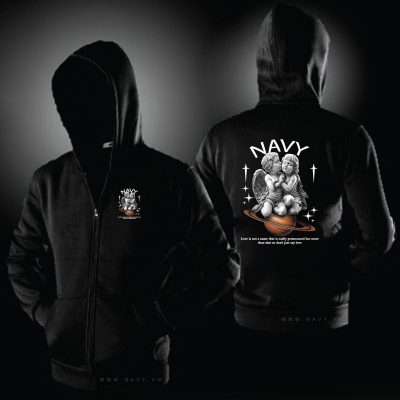 Hoodie Zip Size To Navy HZ0016T