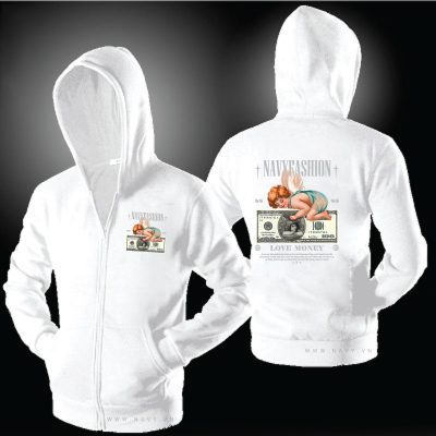 Hoodie Zip Ngoại Cỡ Navy HZ005D