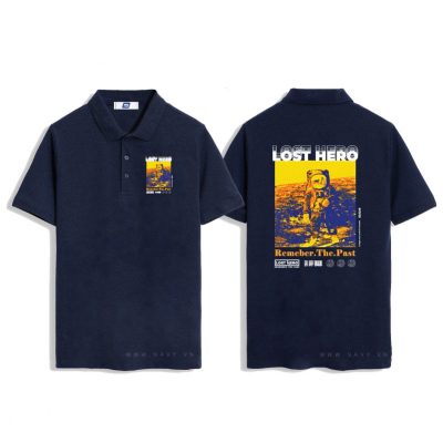 Áo Thun Cổ Trụ Big Size Nam Navy BST120X