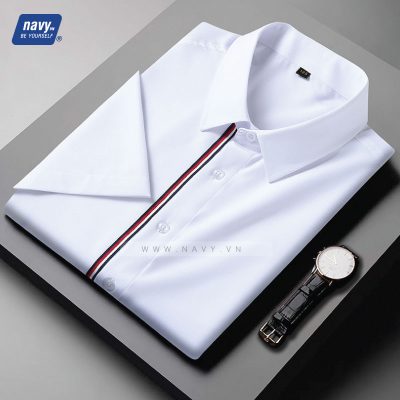 Áo Sơ Mi Big Size Họa Tiết Navy BS2409