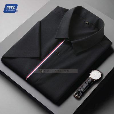 Áo Sơ Mi Big Size Họa Tiết Navy BS2409
