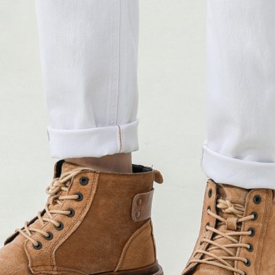 Quần dài jean big size màu trắng vải co giãn Navy BS2227