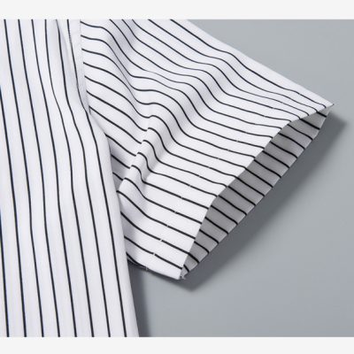 Áo Sơ Mi Big Size Tay Ngắn Sọc Dọc Navy BS2231