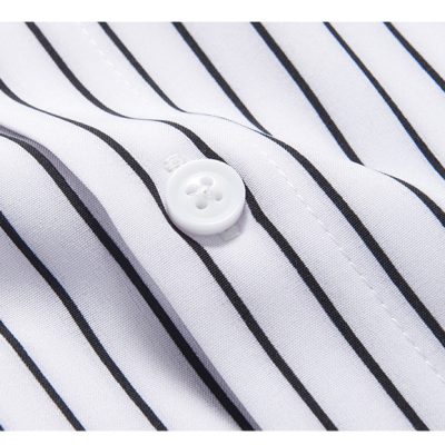 Áo Sơ Mi Big Size Tay Ngắn Sọc Dọc Navy BS2231