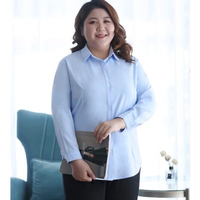 Áo Sơ Mi Big Size Nữ Tay Dài Navy BSN419