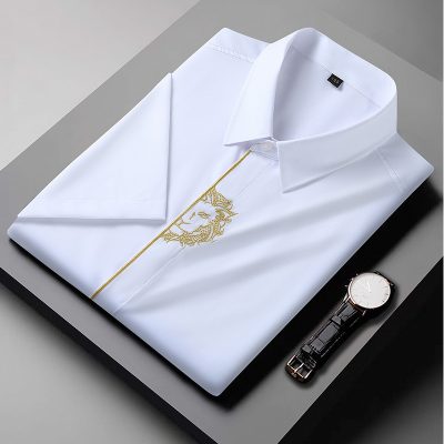 Áo Sơ Mi Big Size Họa Tiết Navy BS2409