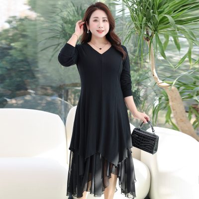 Váy Đầm Cho Người Mập Navy BSN433