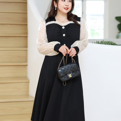 Váy Đầm Ngoại Cỡ Navy BSN438
