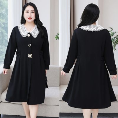 Áo Đầm Cho Người Mập Navy BSN448