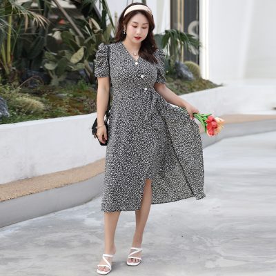 Áo Đầm Cho Người Mập Navy BSN447