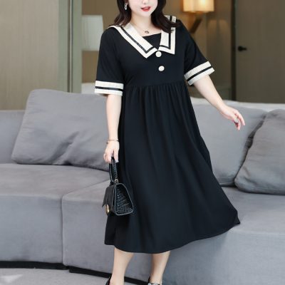 Váy Đầm Big Size Đến 140kg Navy BSN442