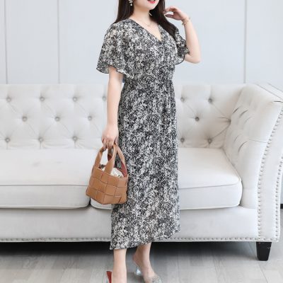 Váy Đầm Ngoại Cỡ Navy BSN440