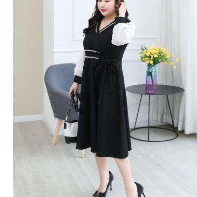 Váy Đầm Cho Người Mập Navy BSN434
