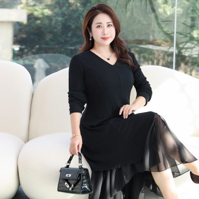 Váy Đầm Cho Người Mập Navy BSN433