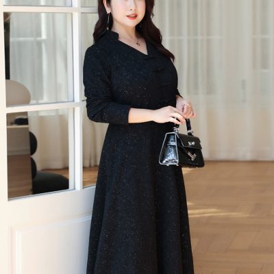 Váy Đầm Cho Người Mập Navy BSN432