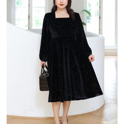 Váy Đầm Cho Người Béo Từ 60kg Đến 140kg Navy BSN431