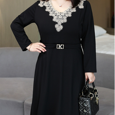 Áo Đầm Ngoại Cỡ Navy BSN453