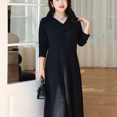 Váy Đầm Cho Người Mập Navy BSN432