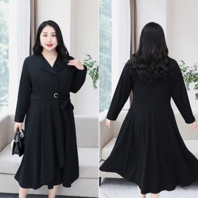 Áo Đầm Cho Người Mập Navy BSN449