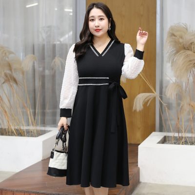 Váy Đầm Cho Người Mập Navy BSN434