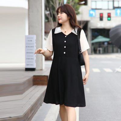 Váy Đầm Ngoại Cỡ Navy BSN412