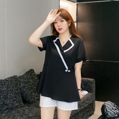 Áo Kiểu Ngoại Cỡ Nữ Navy BSN409