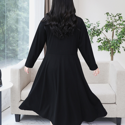 Áo Đầm Ngoại Cỡ Navy BSN455