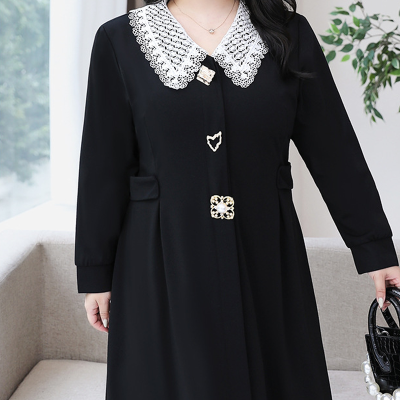 Áo Đầm Ngoại Cỡ Navy BSN454