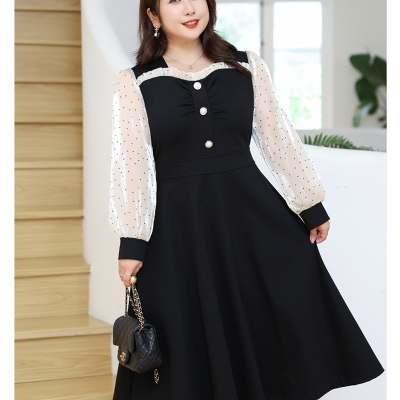 Váy Đầm Ngoại Cỡ Navy BSN438