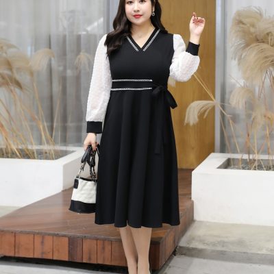 Váy Đầm Cho Người Mập Navy BSN434