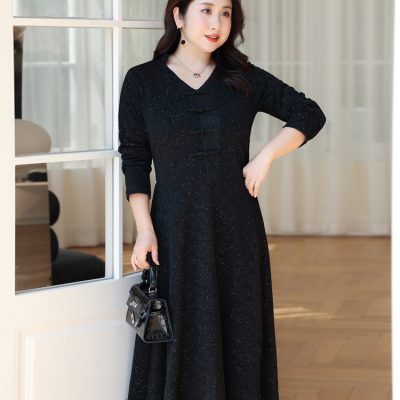 Váy Đầm Cho Người Mập Navy BSN432