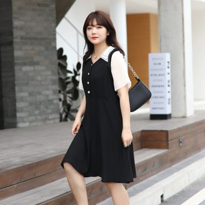 Váy Đầm Ngoại Cỡ Navy BSN412