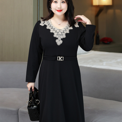 Áo Đầm Ngoại Cỡ Navy BSN453