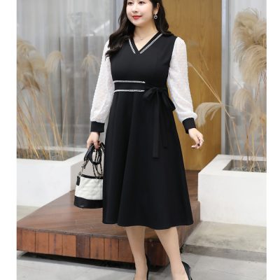 Váy Đầm Cho Người Mập Navy BSN434