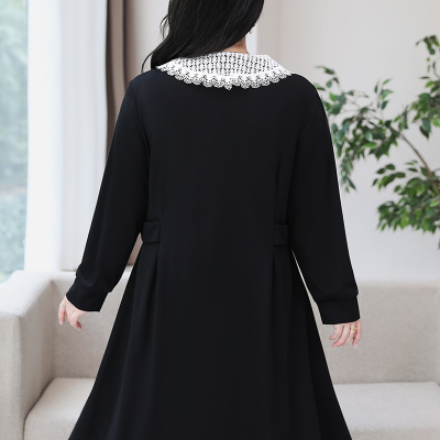 Áo Đầm Ngoại Cỡ Navy BSN454