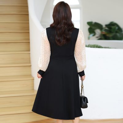 Váy Đầm Ngoại Cỡ Navy BSN438