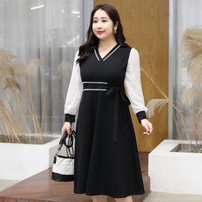 Váy Đầm Cho Người Mập Navy BSN434