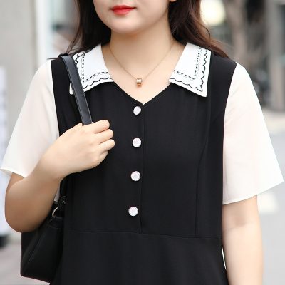 Váy Đầm Ngoại Cỡ Navy BSN412