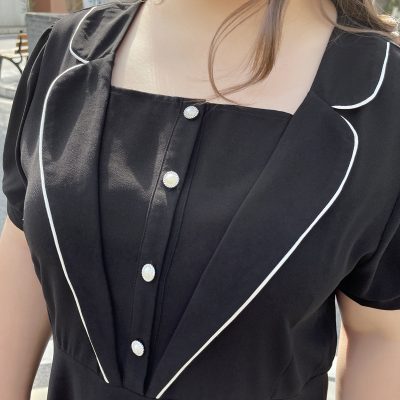 Váy Đầm Cho Người Béo Navy BSN411
