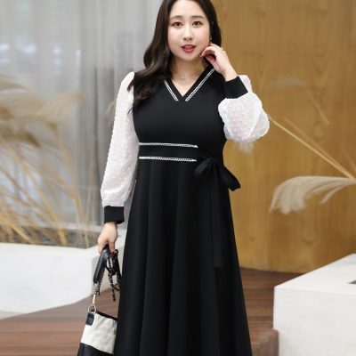 Váy Đầm Cho Người Mập Navy BSN434