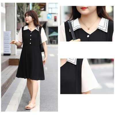 Váy Đầm Ngoại Cỡ Navy BSN412