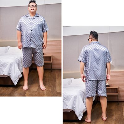 Bộ quần áo lụa big size nam Navy BS2555
