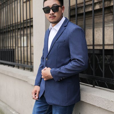 Áo blazer big size nam Navy BS2521
