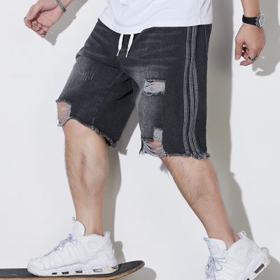 Quần Short Jeans Big Size Lưng Thun Navy BS2559