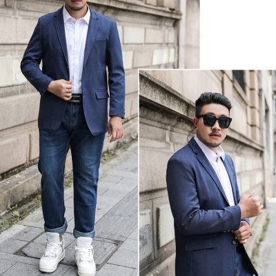 Áo blazer big size nam Navy BS2521