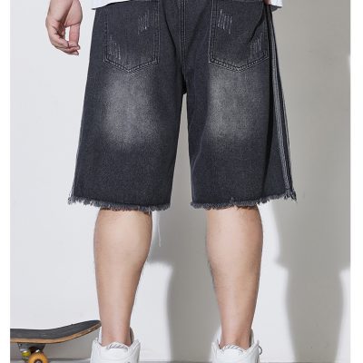 Quần Short Jeans Big Size Lưng Thun Navy BS2559